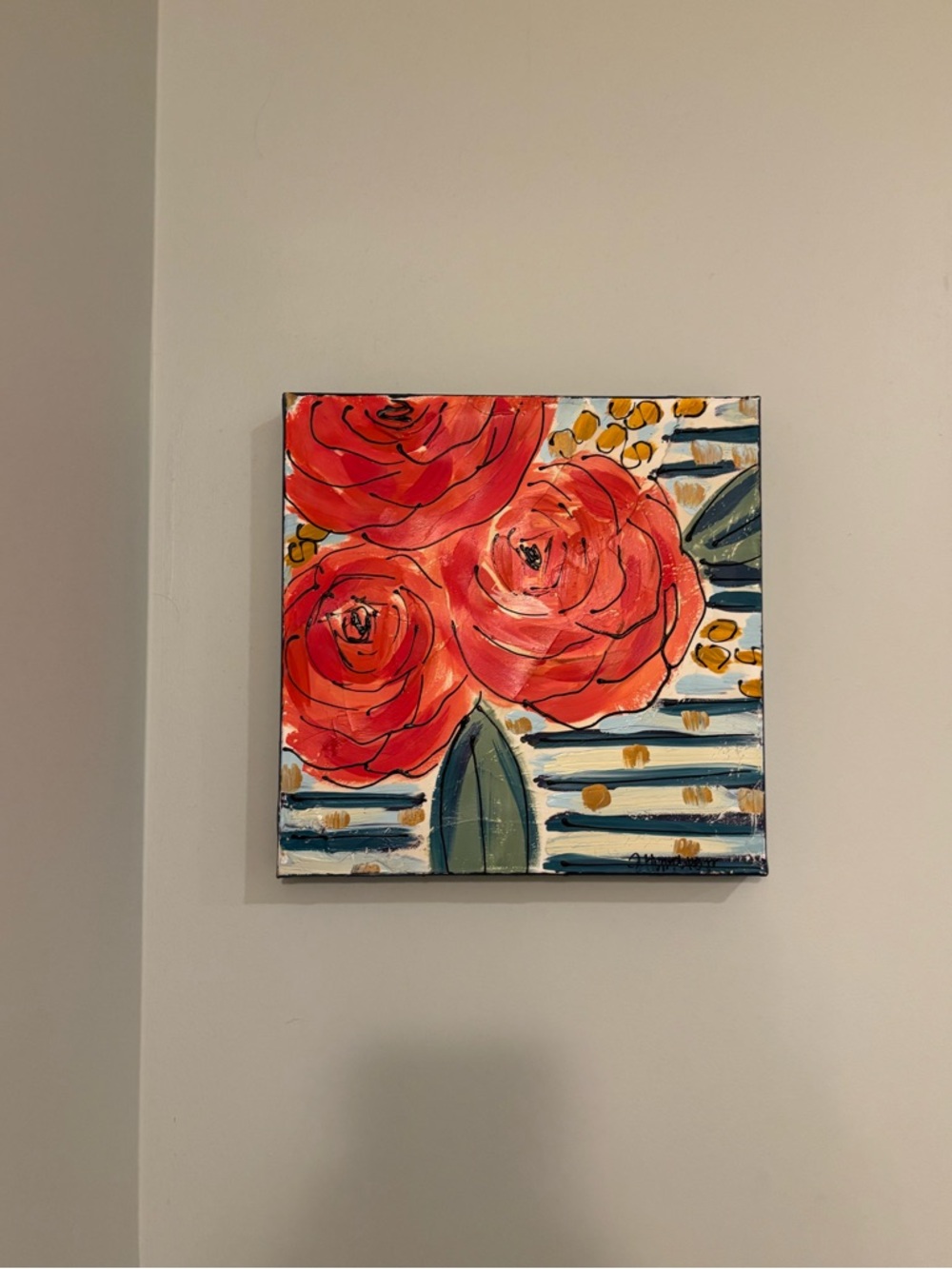 12 inch x12 inch Floral Canvas Wall Art
